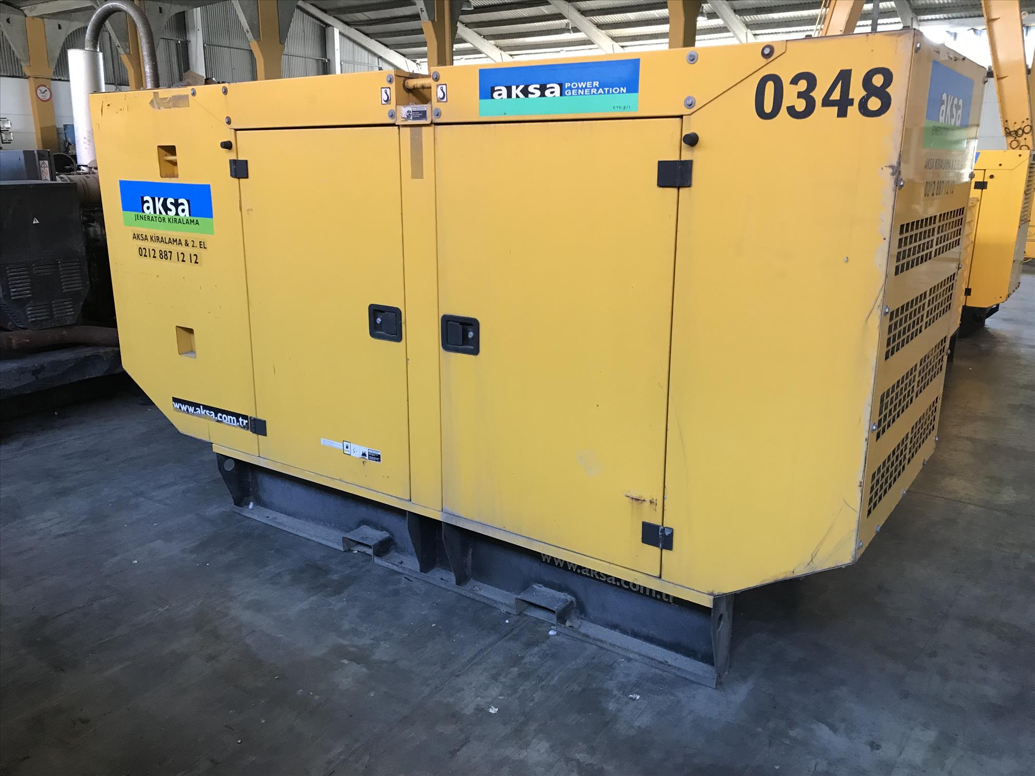 Aksa APD 90 kVA, Aksa Motor, 2009 Model, 1.039 Saatte, Kabinli, Otomatik, Transfer Panosuz